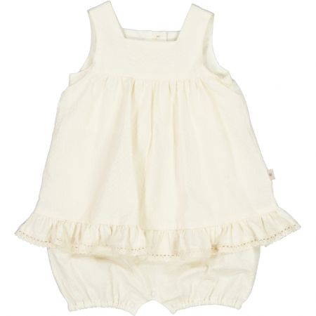 Wheat kojenecké šaty bez rukávů Harriet 5260 - eggshell Velikost: 92 Biobavlna