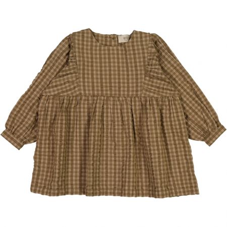 Wheat kojenecké šaty s dlouhým rukávem Julie 5370 - pine check Velikost: 74 Bavlna