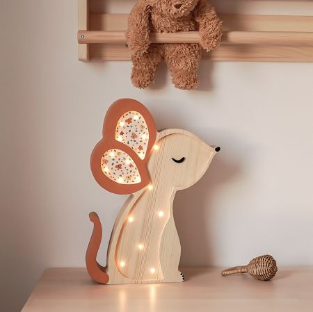 roomGAGA Dřevěná lampička Myška Laura