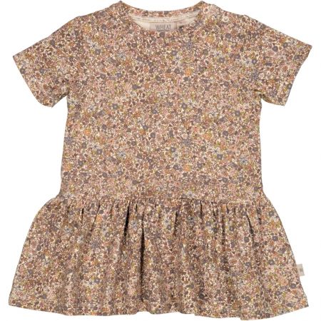 Wheat kojenecké šaty s krátkým rukávem Birthe 5554 - flower meadow Velikost: 80 Biobavlna