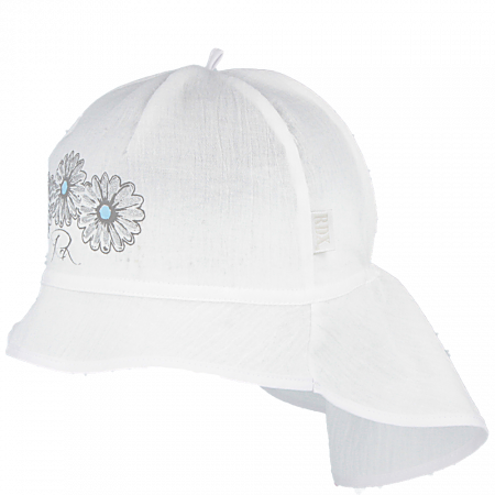 RDX Dívčí letní klobouk s plachetkou Kopretiny Bílý Vel. 52