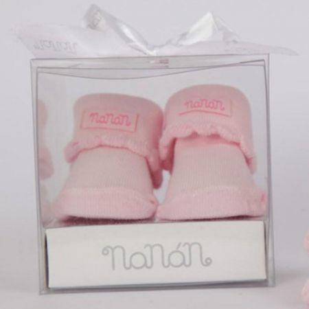 Nanán bavlněné ponožky pro miminko růžové