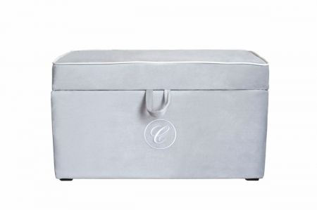 Caramella čalouněný úložný box na hračky šedý