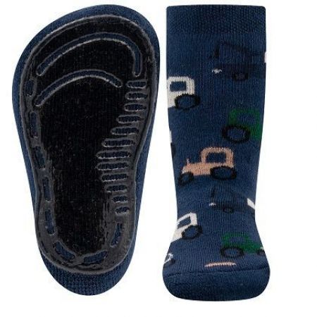 Ewers Dětské protiskluzové ponožky 1ks-Baustellenfahrzeuge Tinte 18-19