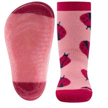 Ewers Dětské protiskluzové ponožky 1ks-Marienkäfer Ice Pink 18-19