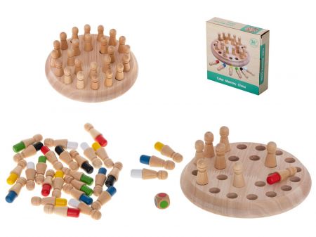 KIK Paměť puzzle hra čínské zápas barvy dřevěné KX6212