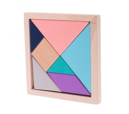 KIK Dřevěné puzzle tangram KX6898