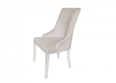 Caramella Hampton čalouněná židle se znakem béžová