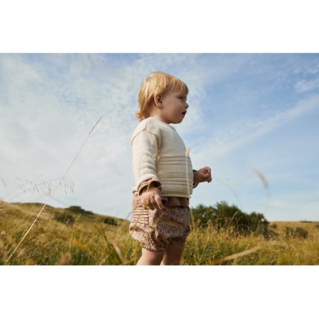 Wheat kojenecké  šortky 5040 - red meadow Velikost: 92 Bio bavlna