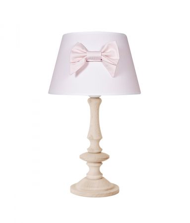 Caramella Baby Pink stolní lampa s dřevěnou nohou růžová