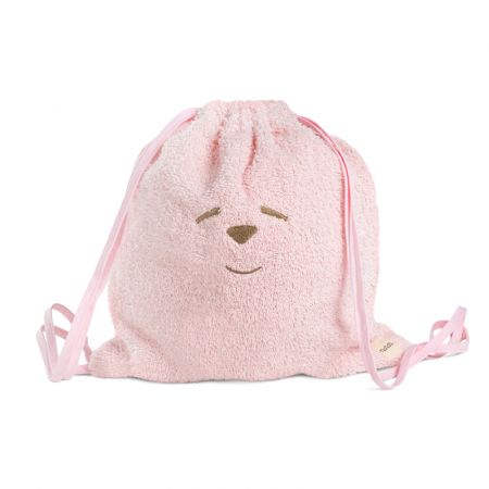 Nanán taška a ručník do školky růžový