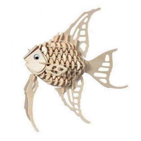 Woodcraft construction kit Woodcraft Dřevěné 3D puzzle zlatá rybka