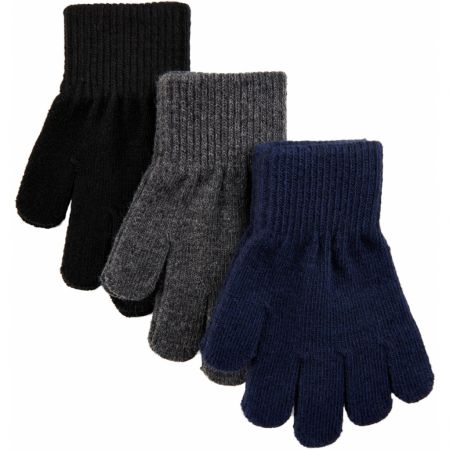 Mikk-Line Mikk - Line dětské vlněné rukavice 3ks 93030 Bluenights-Antrazite-Black Velikost: 8 - 16 let Vlna