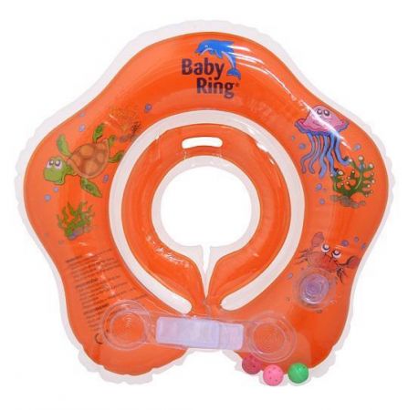 BABYRING BABY RING Kruh na koupání 0-24 m oranžový