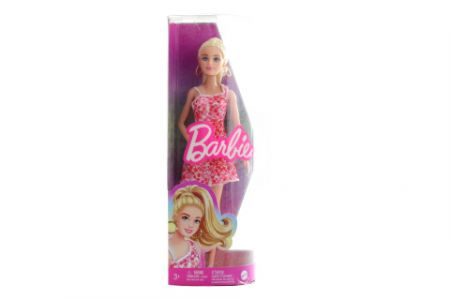 Barbie Modelka - růžové květinové šaty HJT02 TV 1.9.-31.12. DS72706246