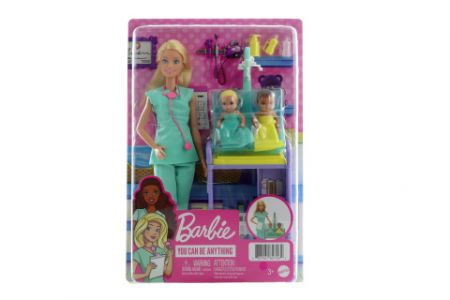 Barbie Povolání herní set s panenkou - doktorka v modrém oblečku DS58030940