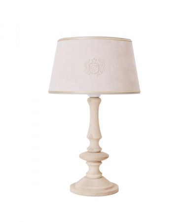 Caramella Golden Sand stolní lampa s dřevěnou nohou