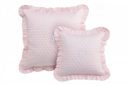 Caramella Baby Pink velký dekorační polštář s logem růžový