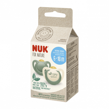 NUK For Nature Latexový dudlík (6-18m.) 2 ks