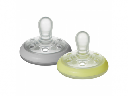 Tommee Tippee Šidítko C2N silikon Natural Night 2ks 0-6m