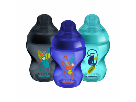 Tommee Tippee Kojenecká láhev C2N Jungle Blue 260ml 3ks 0m+