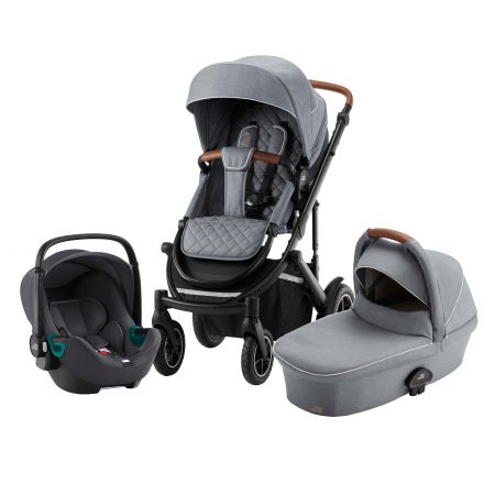 BRITAX Set kočárek Smile III + hluboká korba + autosedačka Baby Safe 3 i-Size, Nordic Grey Varianta: Nordic Grey