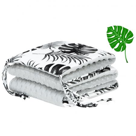 ESITO Luxusní mantinel do postýlky MINKY ROY - 28 x 180 cm / stříbrná Barva: Stříbrná, Velikost: 28 x 180 cm