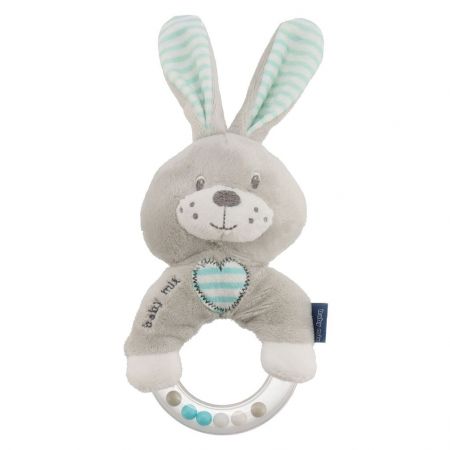 Dětské plyšové chrastítko Baby Mix králík mátový 41556