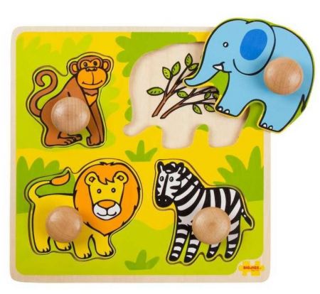 Vkládací puzzle - safari, Bigjigs Toys