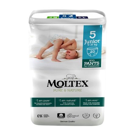 Natahovací plenkové kalhotky Moltex Pure & Nature Junior 9-14kg (20ks)