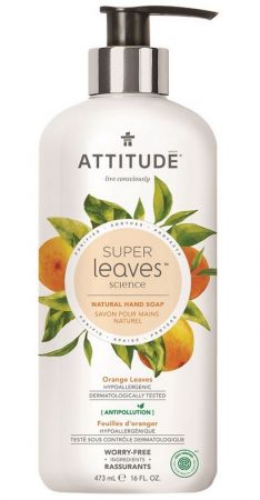 Přírodní mýdlo na ruce ATTITUDE Super leaves s detoxikačním účinkem - pomerančové listy 473ml