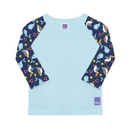 Bambino Mio Dětské tričko do vody s rukávem, UV 50+, nautical, vel.S Barva: modré