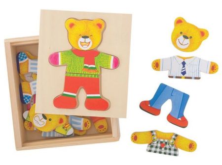 Oblékací puzzle - Pan Medvěd, Bigjigs Toys