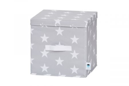 LOVE IT STORE IT - úložný box s víkem, hvězda, šedá