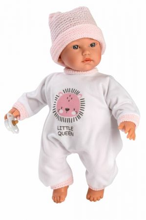 LLORENS - 30010 CUQUITA - panenka miminko se zvuky a měkkým látkovým tělem - 30 cm