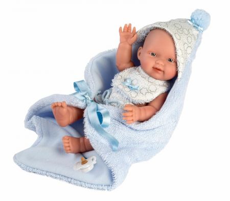 LLORENS - 26307 NEW BORN chlapečka - realistická panenka miminko s celovinylová tělem - 26 cm