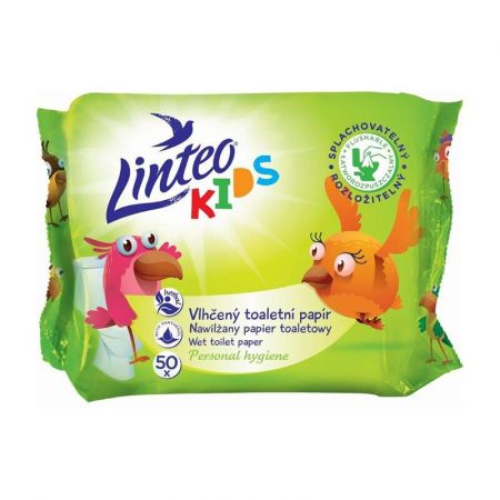 LINTEO - Dětský vlhčený toaletní papír KIDS 50ks