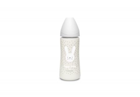 SUAVINEX | Premium láhev 360 ml L HYGGE králík - šedá