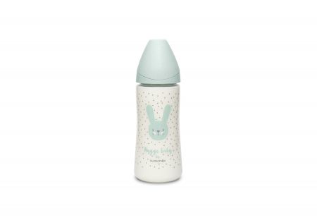 SUAVINEX | Premium láhev 360 ml L HYGGE králík - zelená