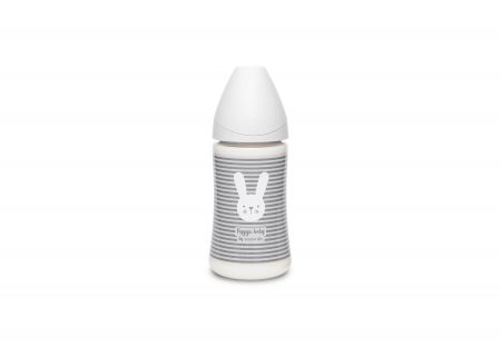 SUAVINEX | Premium láhev 270 ml 3P HYGGE proužky- šedá
