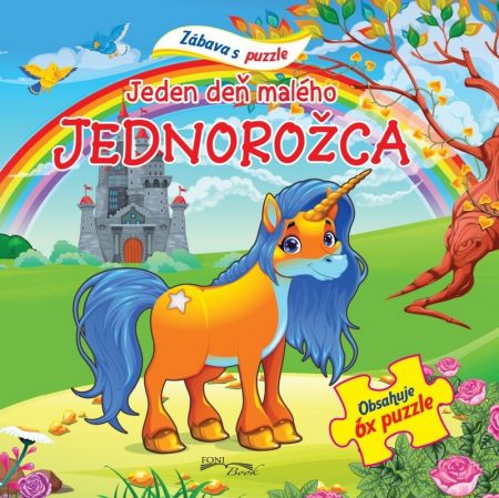 FONI BOOK - Zábava s puzzle Jeden den malého jednorožce