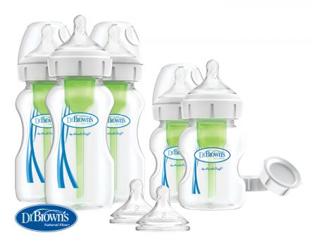 DR.BROWNS - Sada 5 lahví Options + široké hrdlo novorozenecká plast (WB09600)