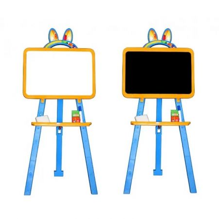 DOLONI - tabule oboustranná ( magnetická / kreslící ) 35cm x 48cm x 7cm - modro-žlutá