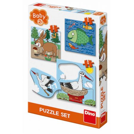 DINOTOYS - ZVÍŘÁTKA: kde žijí 3-5 baby Puzzle set