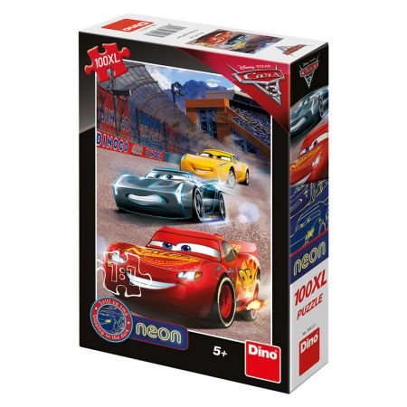 DINOTOYS - CARS 3: Vítězné kolo 100XL neon Puzzle