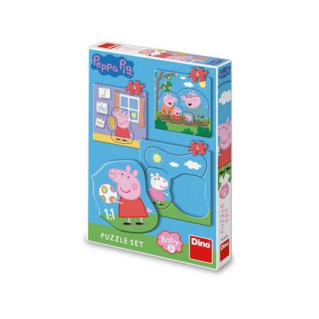 DINO - Peppa Pig - Rodina 3-5 Baby Puzzle Set