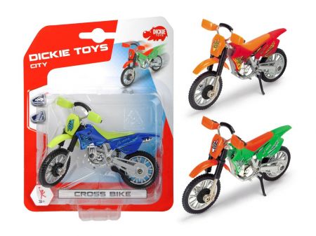 DICKIE - Motocykl Cross Bike, 3 druhy, 12 cm