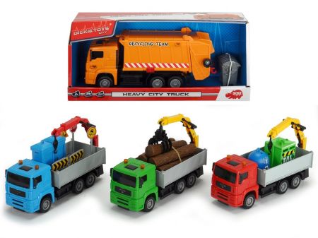 DICKIE - Auto Truck Heavy City 22 Cm, 4 Druhy