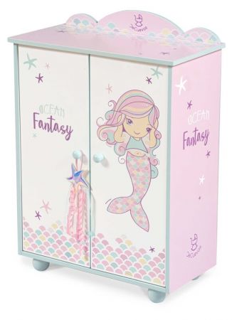 DECUEVAS TOYS - 55241 Dřevěná šatní skříň pro panenky s doplňky Ocean Fantasy 2021