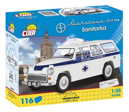 COBI - 24549 Youngtimer Warszawa 223a sanitka, 1:35